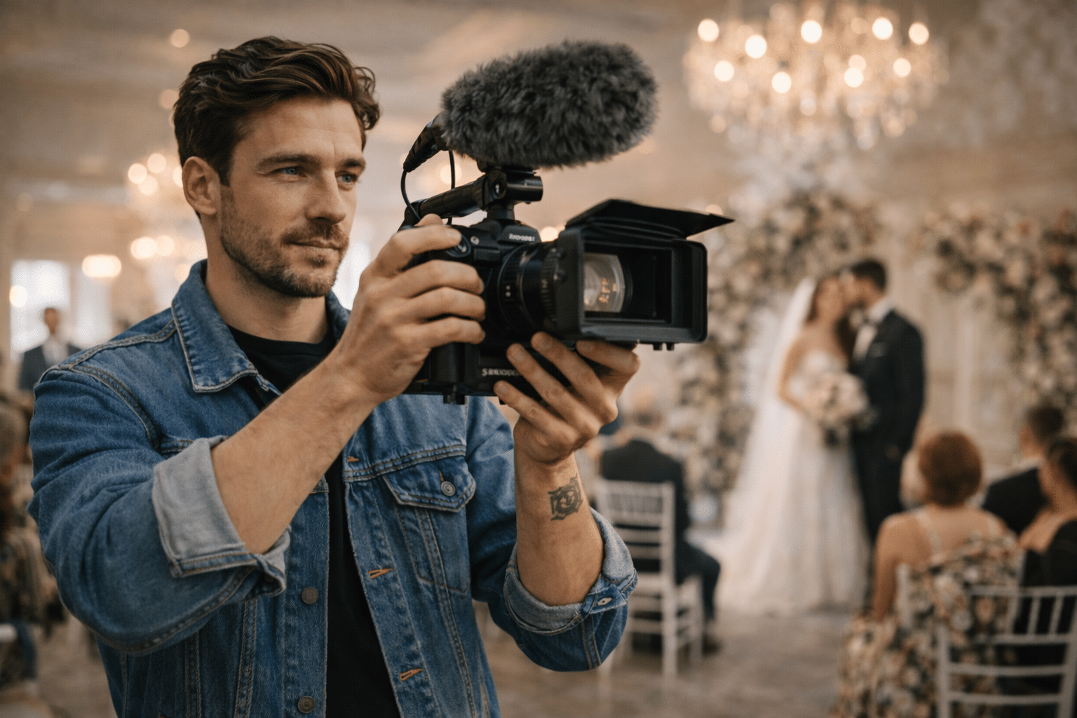 Le vidéaste capturant un moment précieux